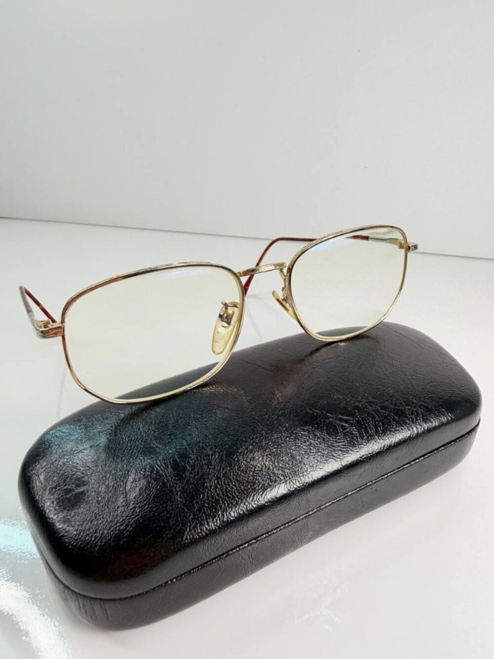 18K Gold Plated Arch of Triumph Classic Eyeglasses Frame 52-18 Vintage Luxury RX